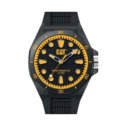 CAT JA-110-21-117 Octa Shield Black Silicone Strap Men Watch